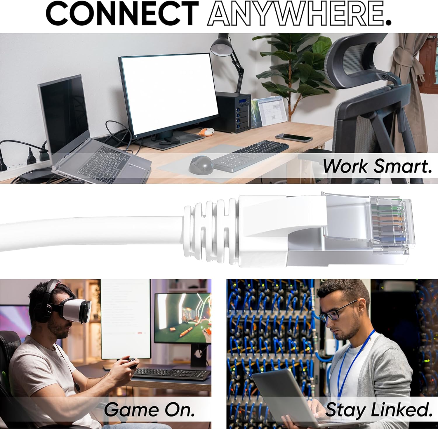 Thumbnail 5 de Mr. Tronic Patch Cable Cat 7 Ethernet 20m (SFTP) with RJ45 ends, White