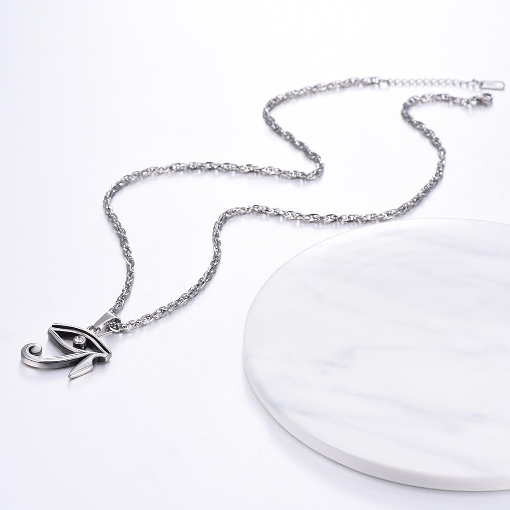 Thumbnail 3 de PROSTEEL collana da uomo con ciondolo Croce Ankh Occhio di Horus in acciaio 316L, colore argento/oro nero