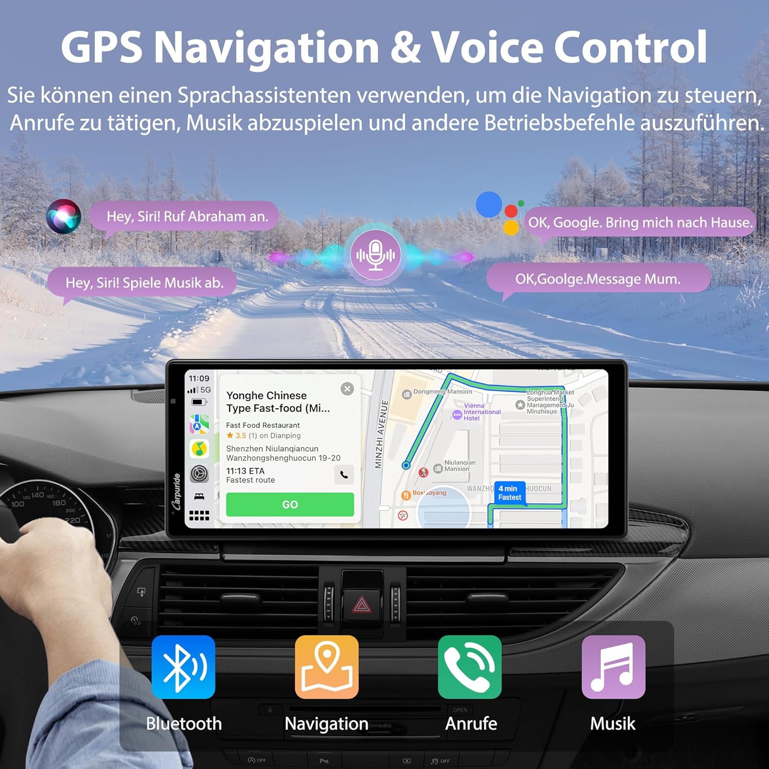 Thumbnail 6 de CARPURIDE 10,26 Zoll CarPlay, Dashcam
