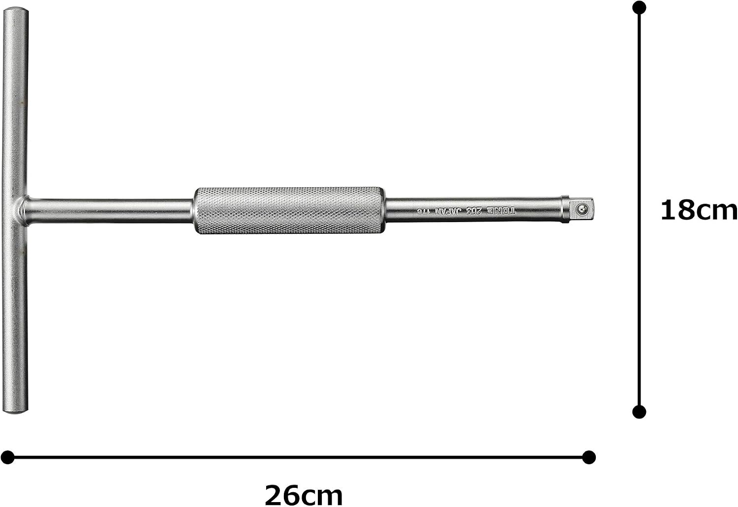 Detalle de トネ(TONE) 203 スピードT形ハンドル 差込角9.5mm 全長260mm