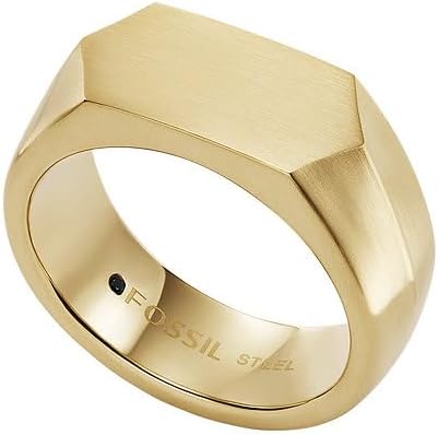 Thumbnail 2 de FOSSIL Bagues en acier inoxydable pour hommes — doré poli avec accent noir