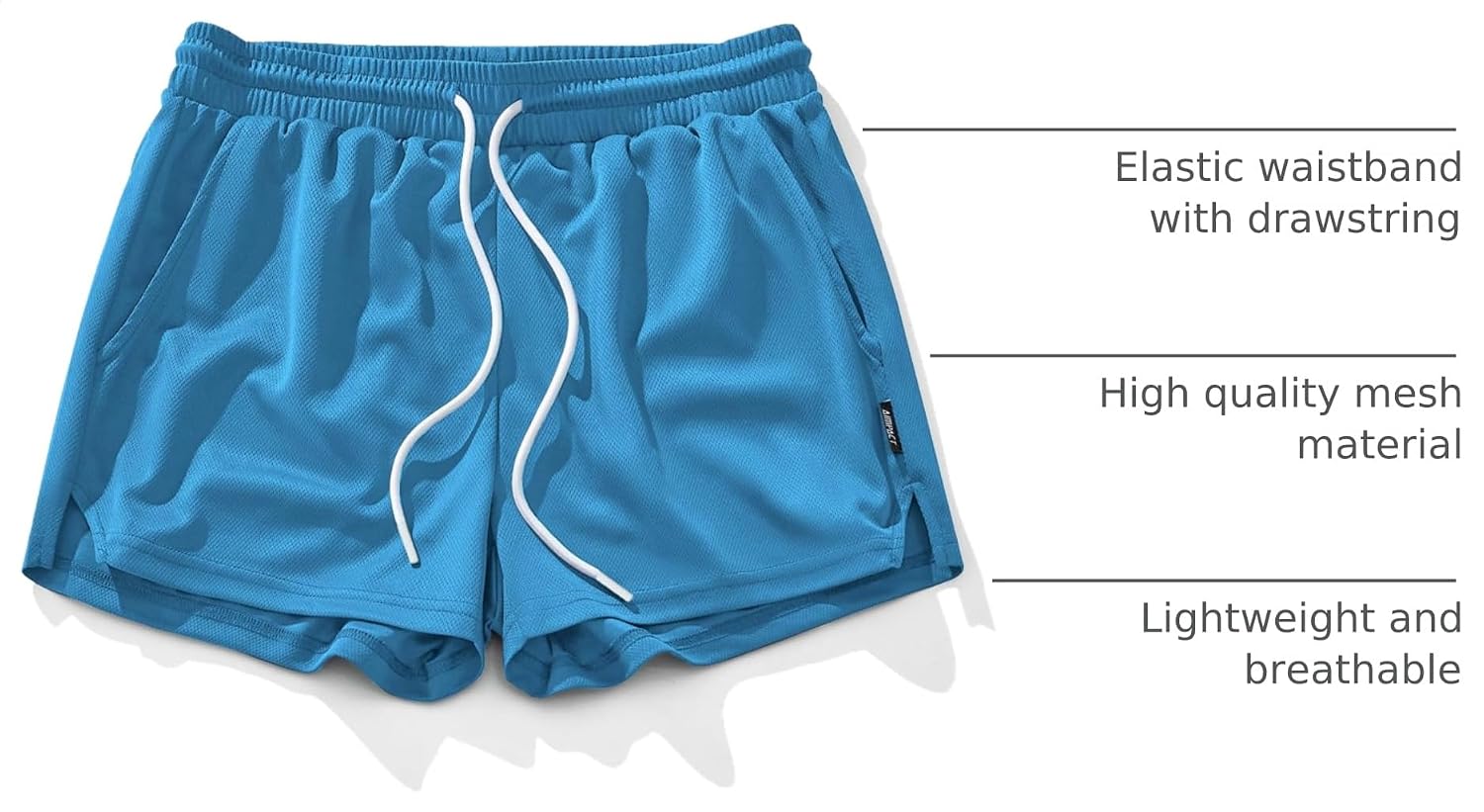 Detalle 2 de AIMPACT Mens Mesh Running Shorts 3" quick-dry shorts
