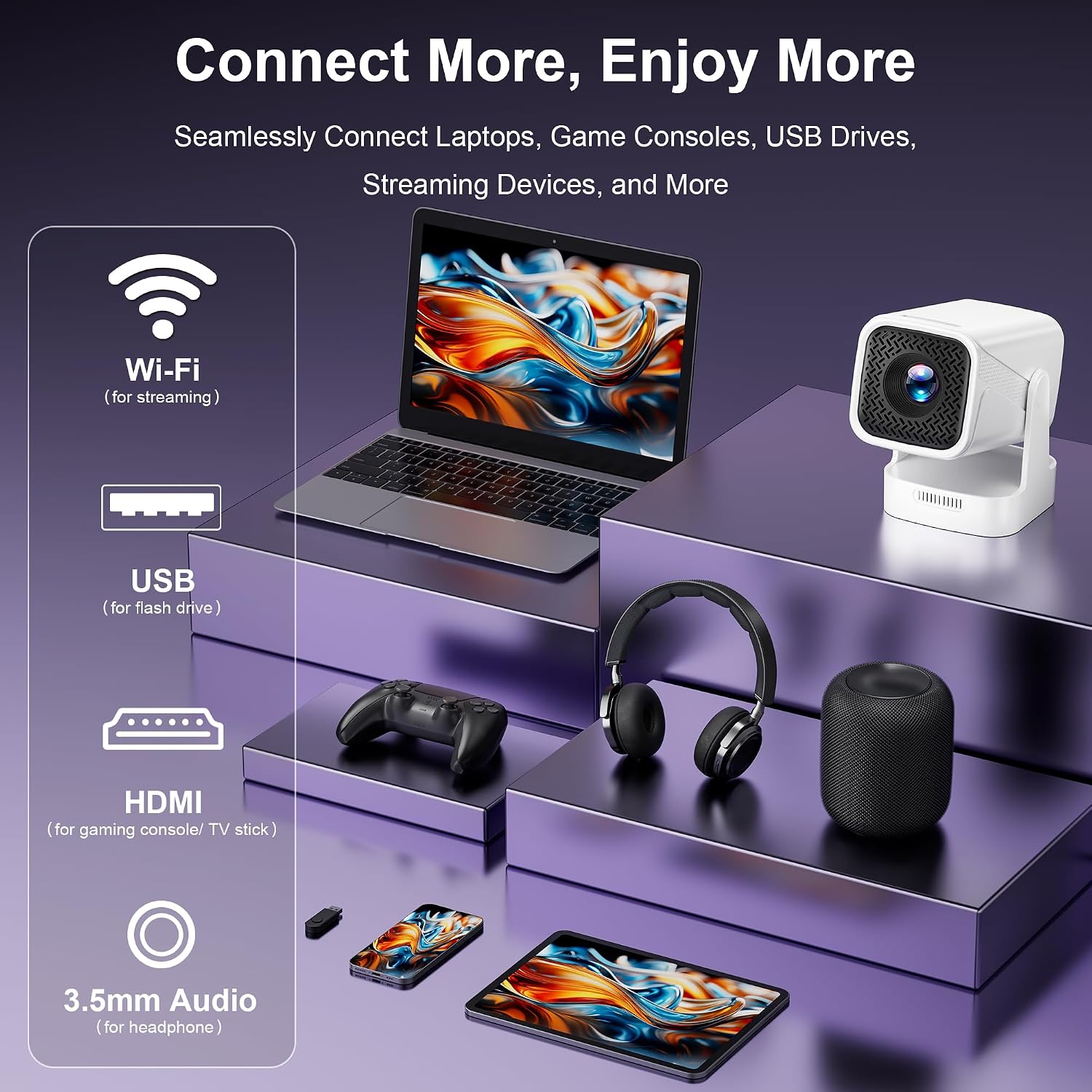 Thumbnail 6 de Mini Projector Native 1080P