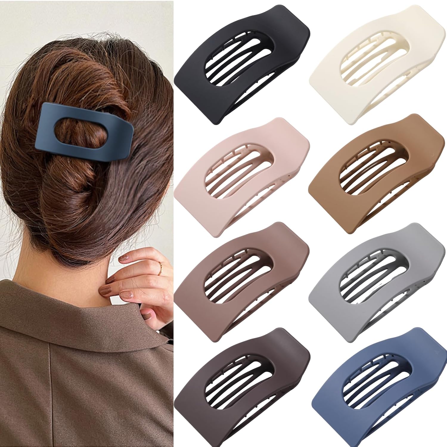 Detalle de Flat Hair Clips 3.86in 8 Pack 💇♀