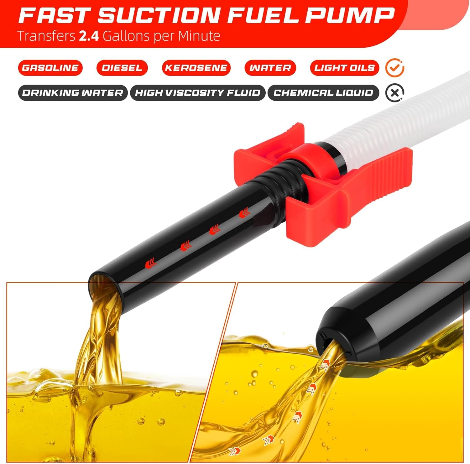 Thumbnail 1 de 3.2 GPM Portable Fuel Transfer Pump