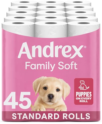 Detalle de Andrex Family Soft Toilet Roll – 45 Rolls, Fragrance Free, FSC Certified
