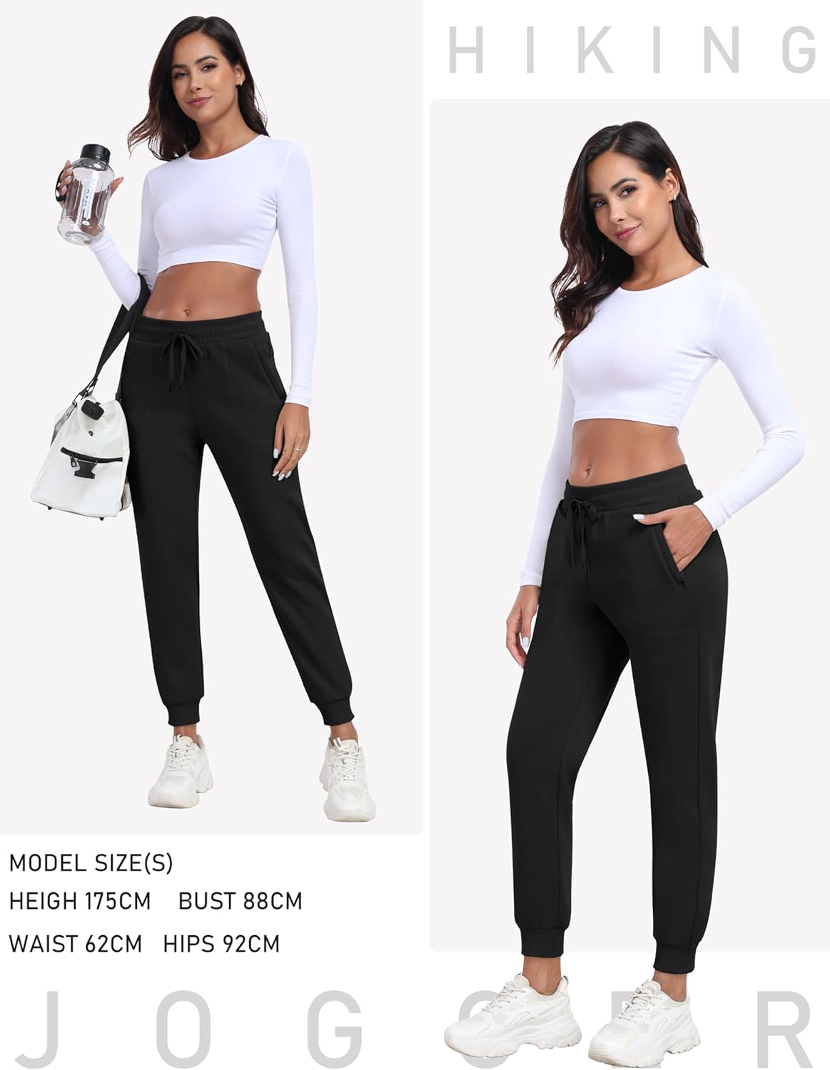 Thumbnail 5 de Pantalon femme cargo de jogging MoFiz : chaud, respirant et imperméable avec poches zippées