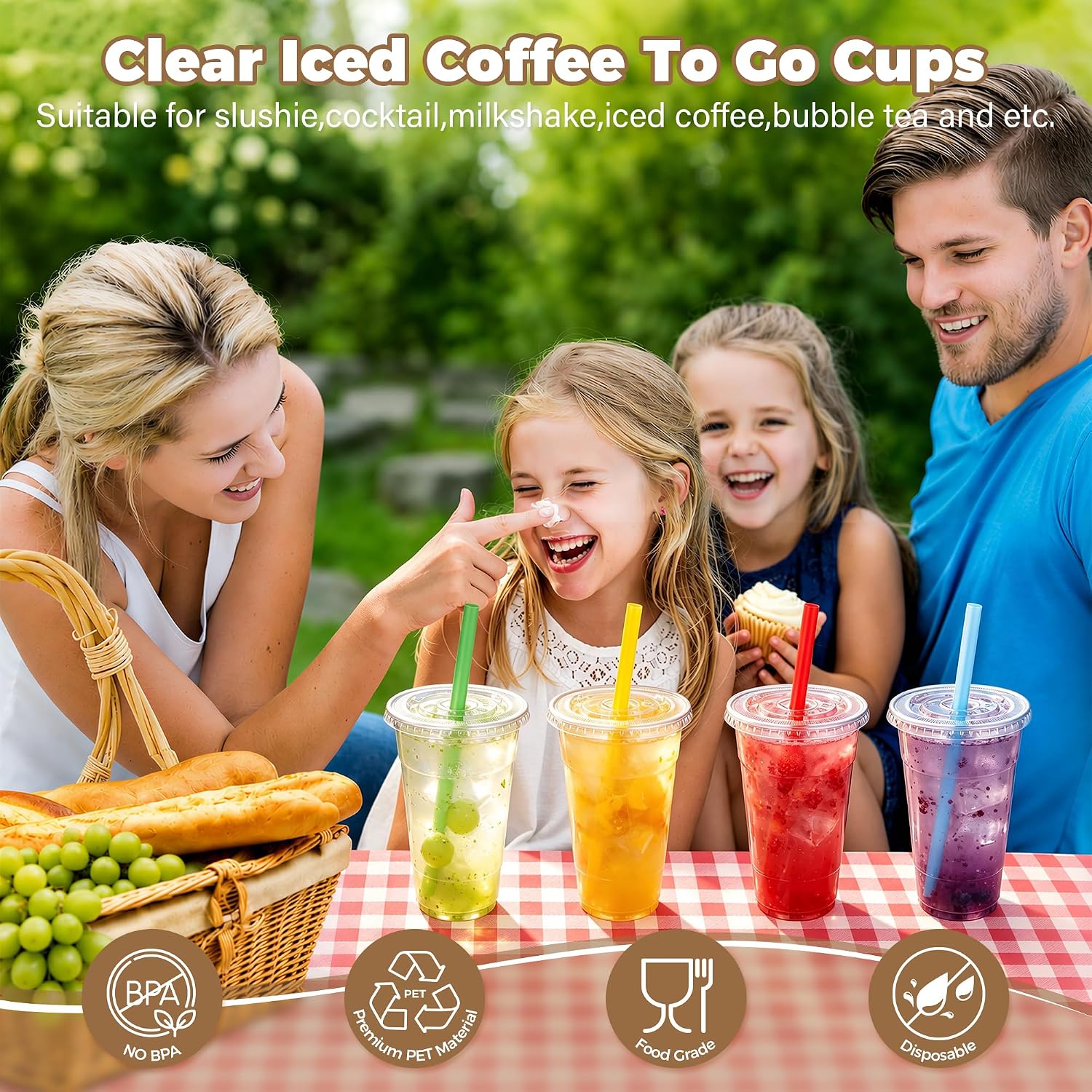 Detalle 1 de DI QIU REN DQR-CA-56-24oz-100color wide straw 24 oz Clear Cups