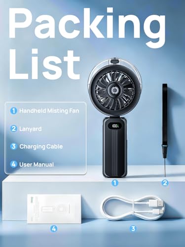 Thumbnail 8 de Kssvzz Handventilator Akku mit Wasserkühlung – 6000mAh, Tragbar