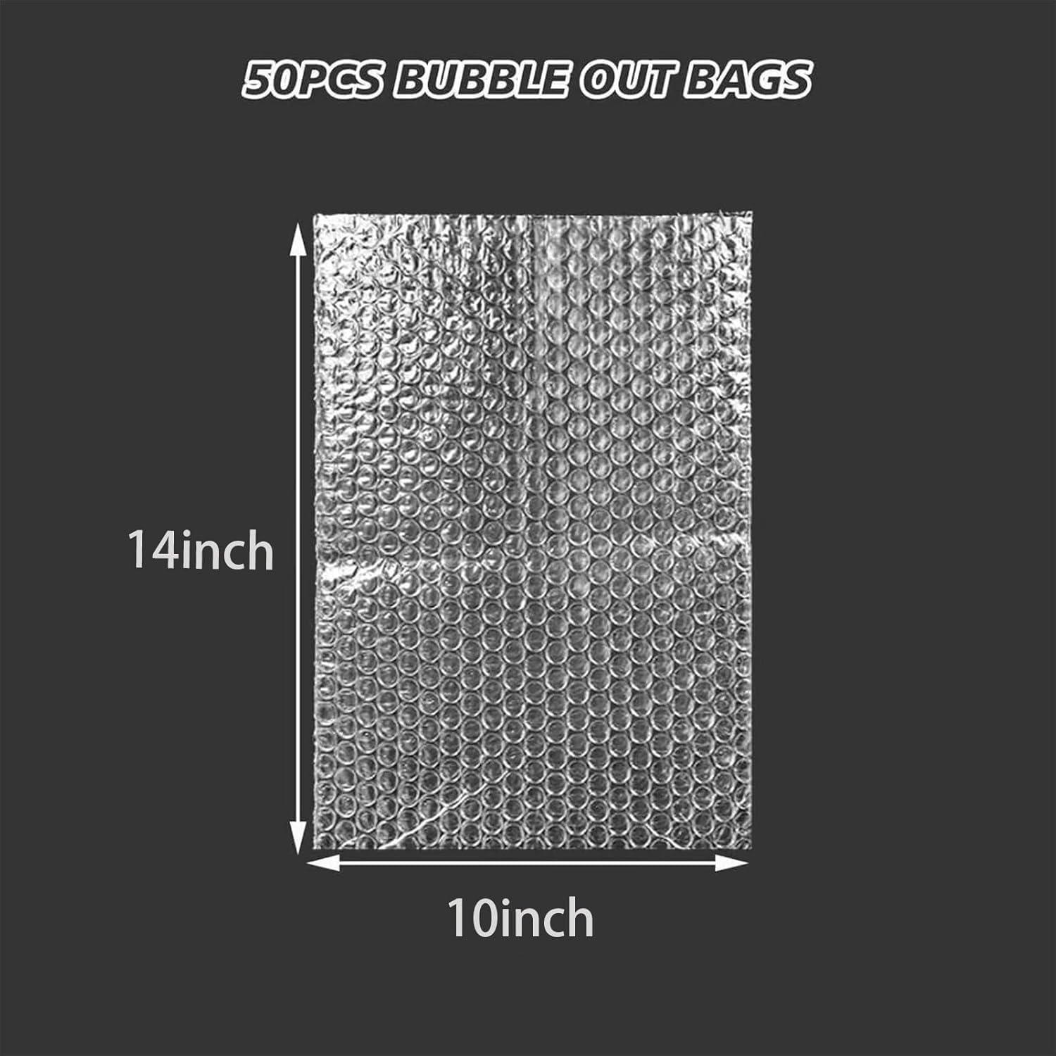 Thumbnail 1 de XHMAXE 50Pcs Bubble Pouch Wrap (10”x14”) – Double Sided Bubble Cushioning for Mailing, Moving & Storage