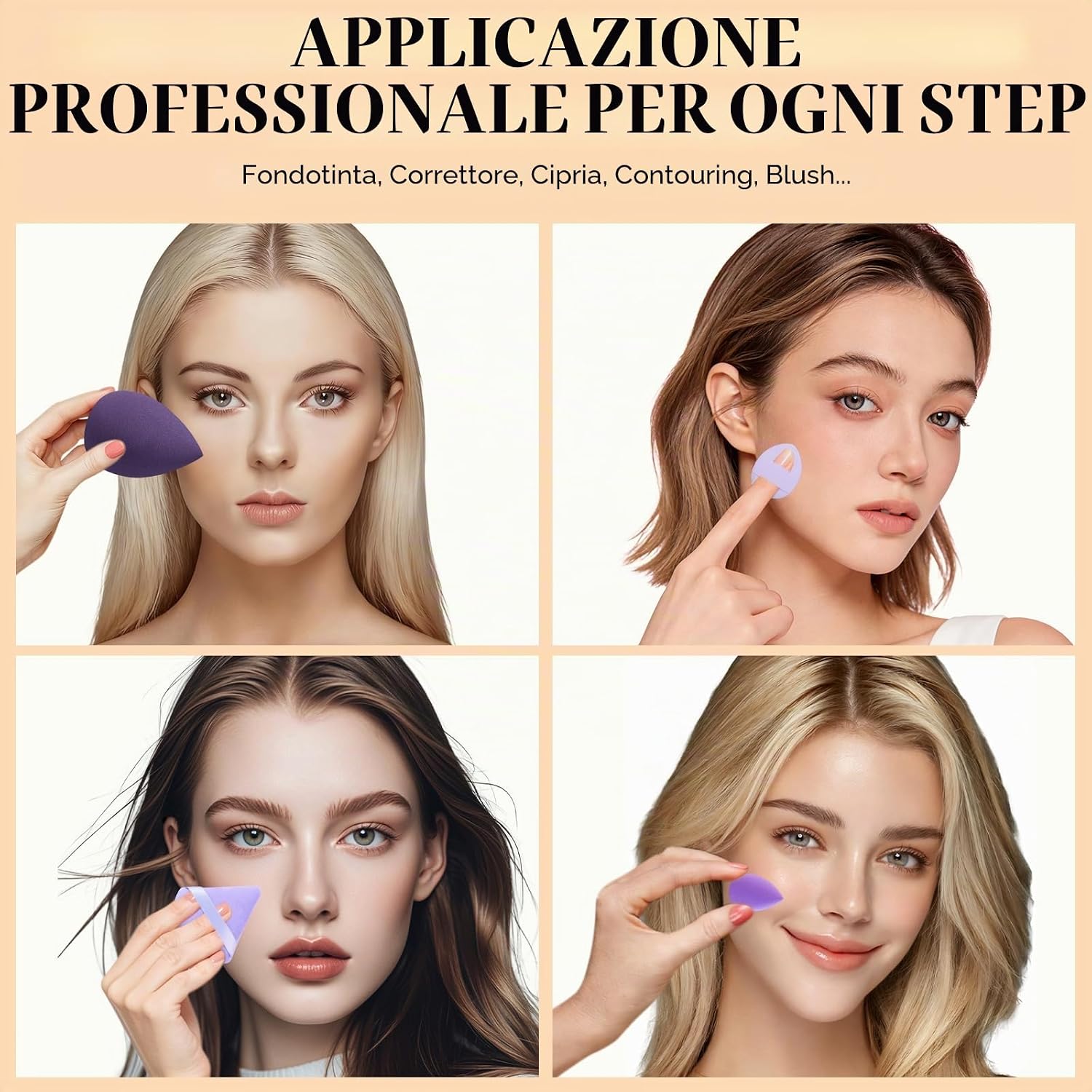 Thumbnail 1 de DUAIU 16 Spugnette Trucco Make Up: Set di Beauty Blender Riutilizzabili, 2 in 1, con Contenitore Portatile