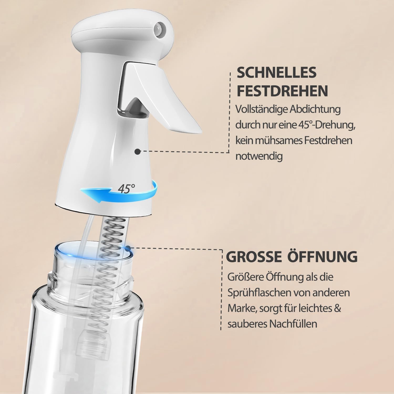 Detalle 2 de MRUN BONE Ultrafeine Sprühflasche 200 ml
