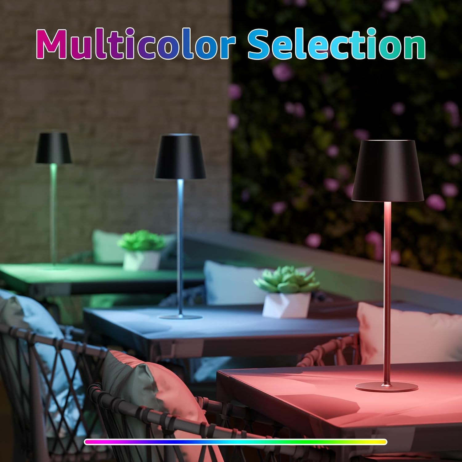 Thumbnail 2 de MALUX Kabellos Akku-Tischlampe dimmbar mit LED, USB‑C & IP44 (Schwarz)