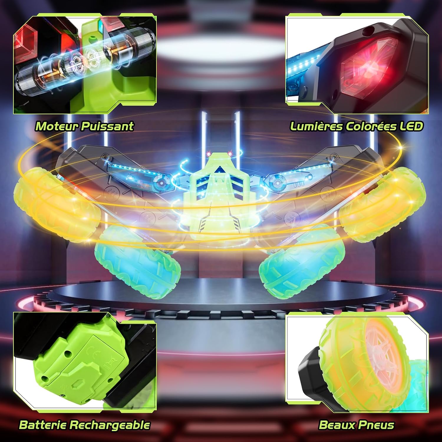 Thumbnail 2 de Amicool Voiture Télécommandée Vert 4WD