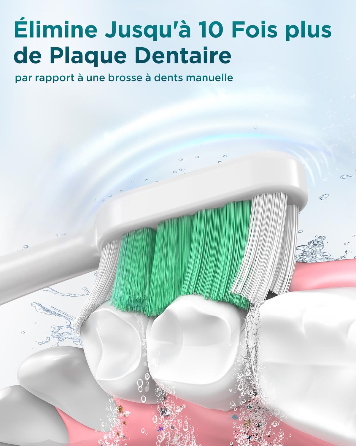 Detalle 1 de Brosse sonique 50 000 t/min violet 🪥