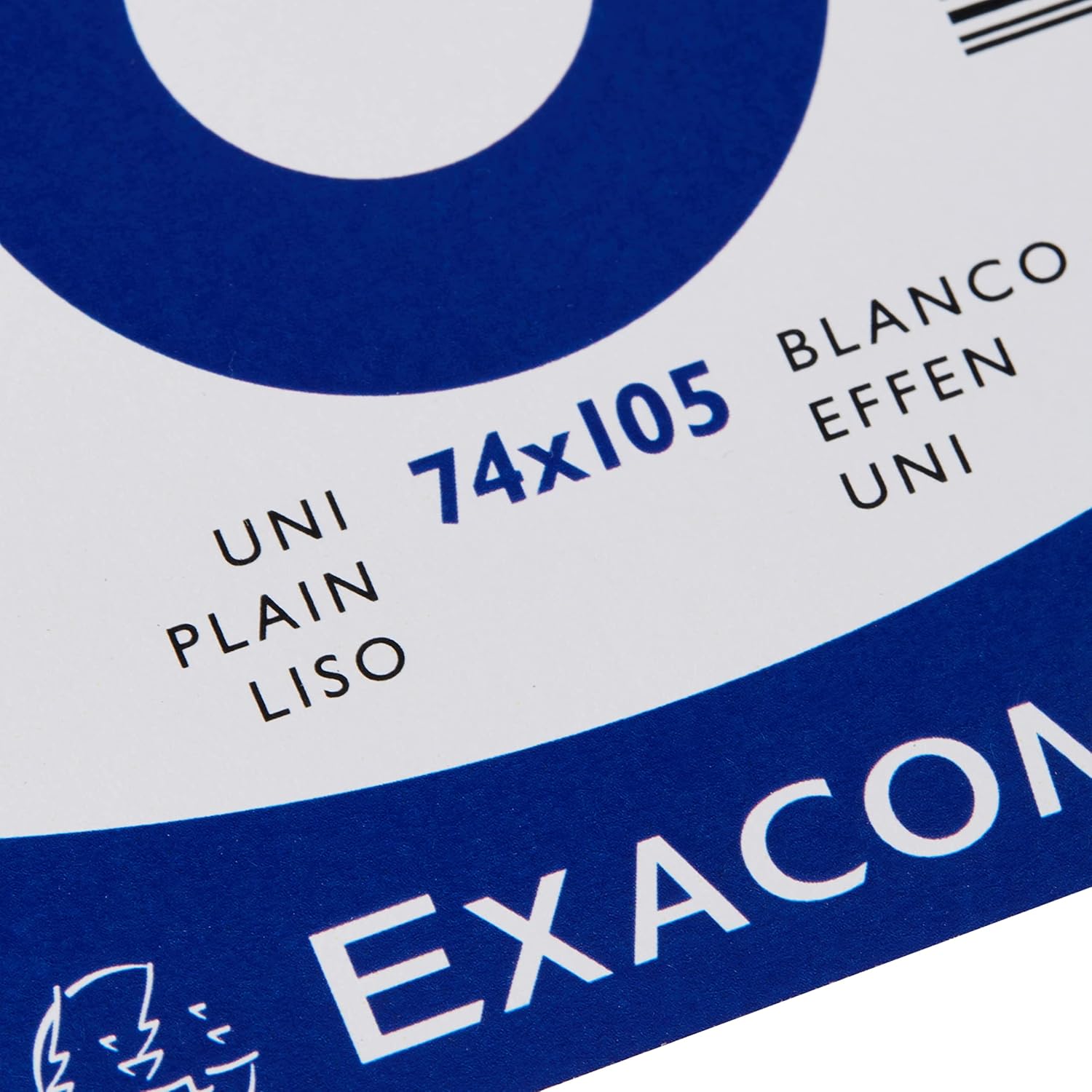 Thumbnail 1 de EXACOMPTA Paquet 100 fiches A7 S/Film Blanc uni – 74 x 105 mm