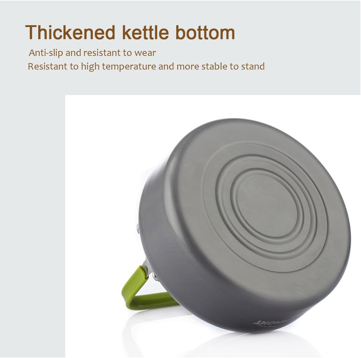 Thumbnail 2 de OVERMONT 1.2L Ultralight Camping Kettle Cookware Set