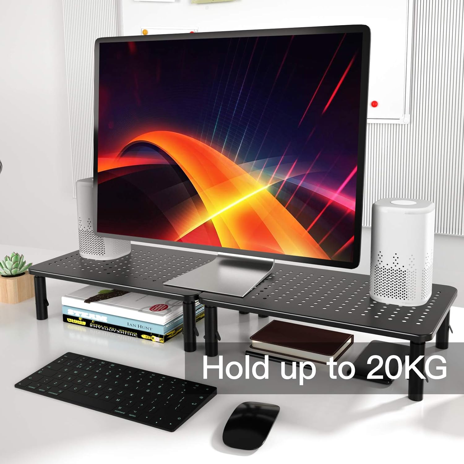 Detalle 2 de HUANUO Monitor Stand adjustable 3 heights, 20kg 🖥