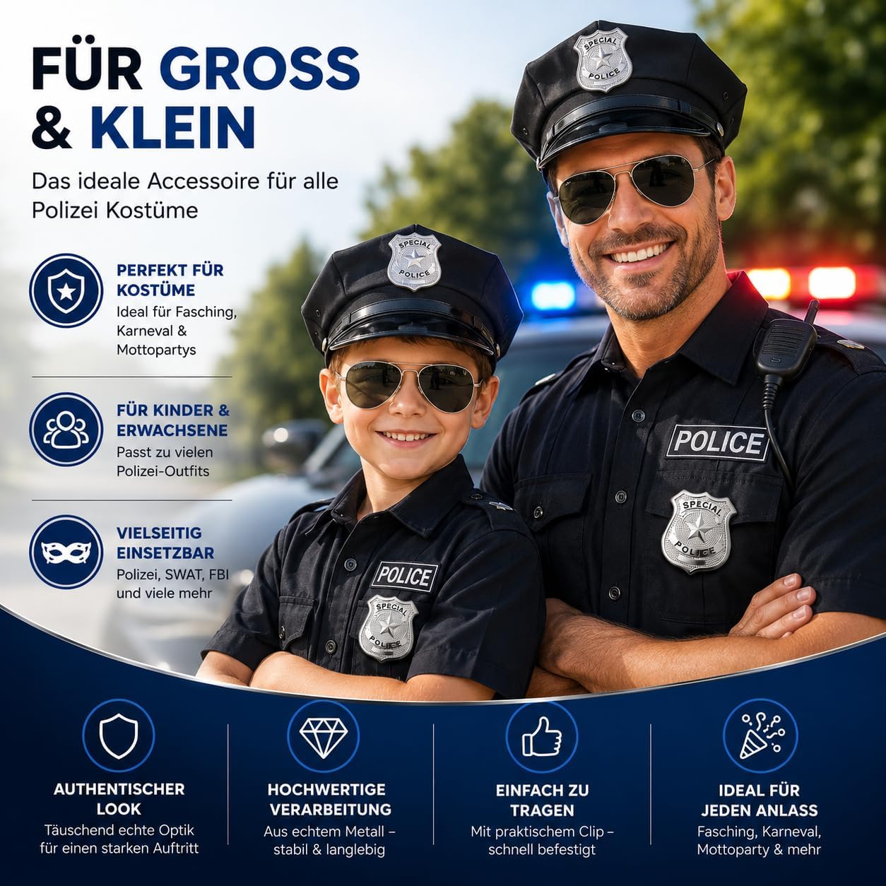 Thumbnail 1 de TK Gruppe Timo Klingler polismärke i försilvrad metall för utklädnad
