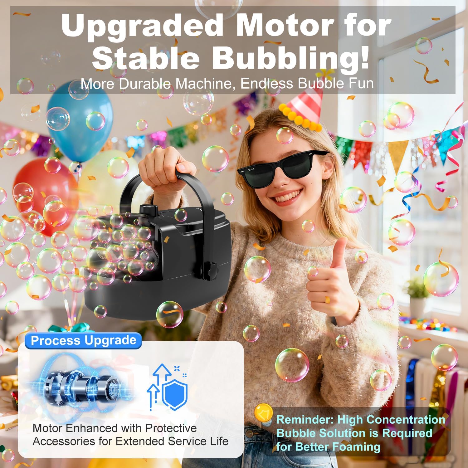 Detalle 2 de Durable Automatic Bubble Blower 18000+ ๐