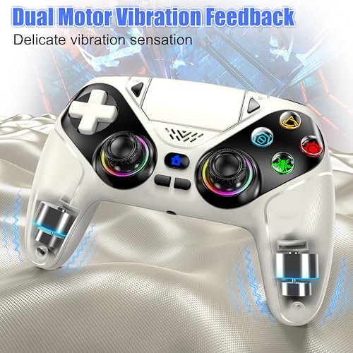 Thumbnail 3 de Gamrombo RGB Wireless Controller für PS5/PC/iOS/Android – Bluetooth Gamepad mit Back Paddles, Touchpad und RGB