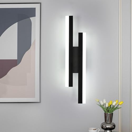 Detalle de Riserva Apliques de Pared Interior 16W 1800LM – Negro, Luz Fría 6500K