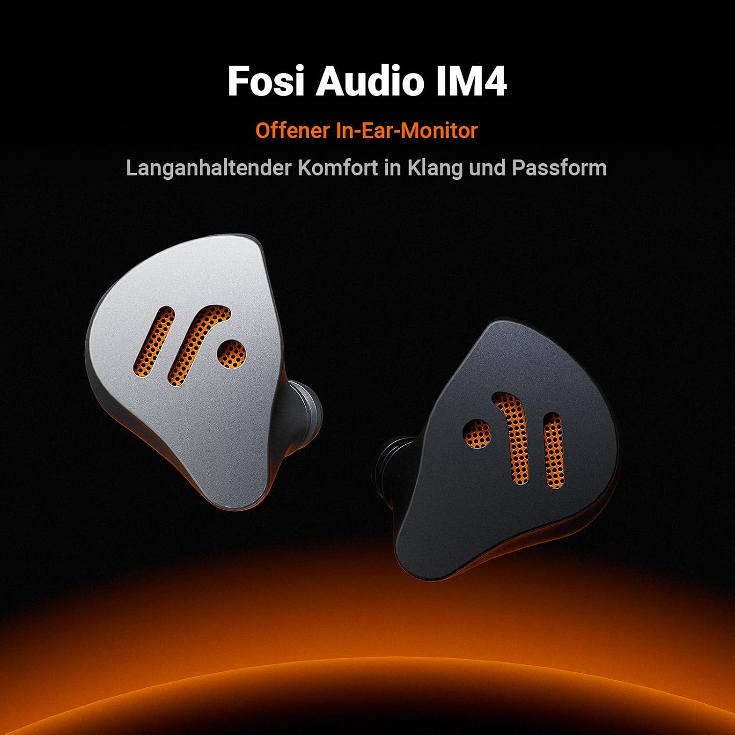 Detalle de Fosi Audio IM4 Offene Hi‑Fi-In-Ear-Monitor-Kopfhörer – 10 mm Beryllium-Treiber, N52 Doppelmagnet, Doppelkammer, silber