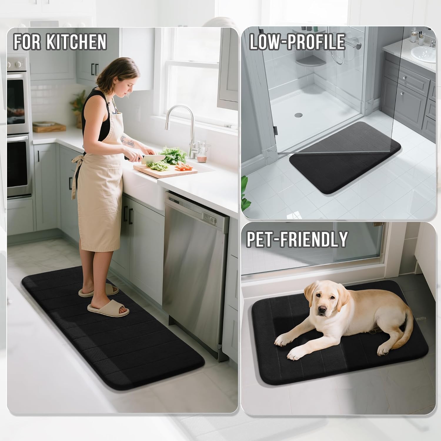 Thumbnail 5 de Yimobra Memory Foam Bath Mat Set 3 Pieces