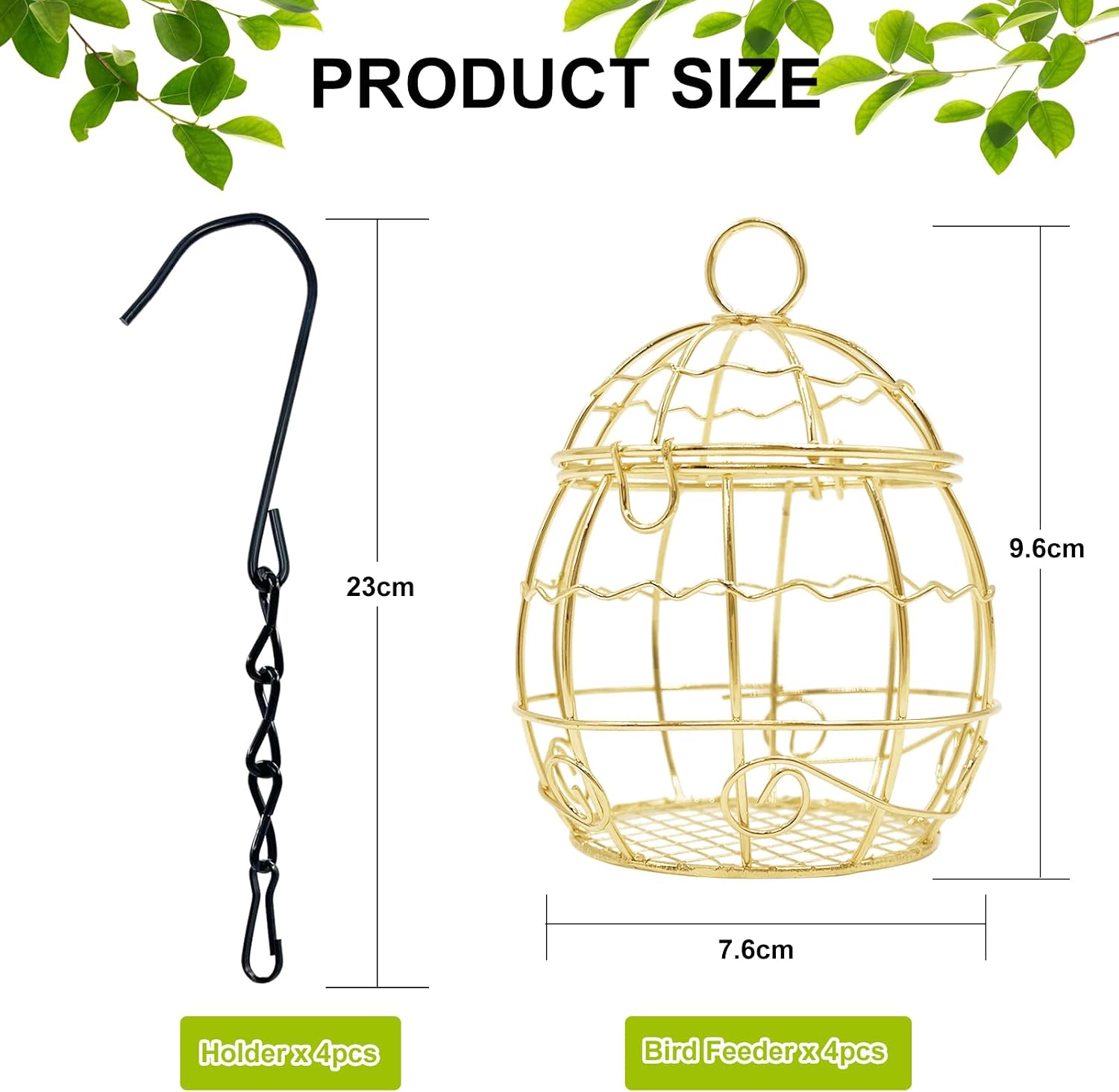 Detalle 2 de Fat ball bird feeders 4 pack metal