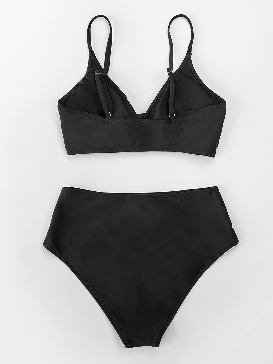 Detalle de CUPSHE Women's Twist Front High Waisted Bikini Set with Padded Cups