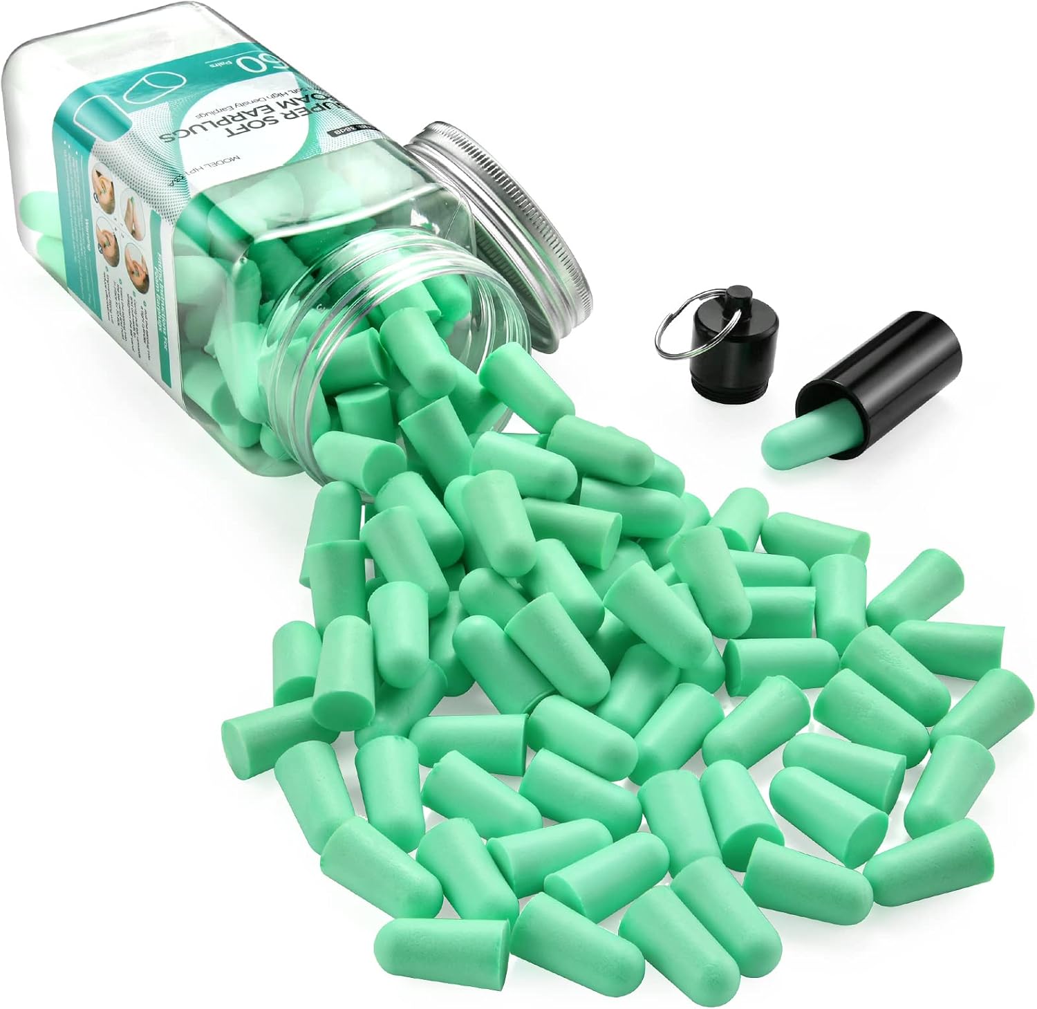 Thumbnail 6 de ERM TOOL Earplug Ultra Soft Foam Earplugs, 38 dB, 60 Pairs, Green
