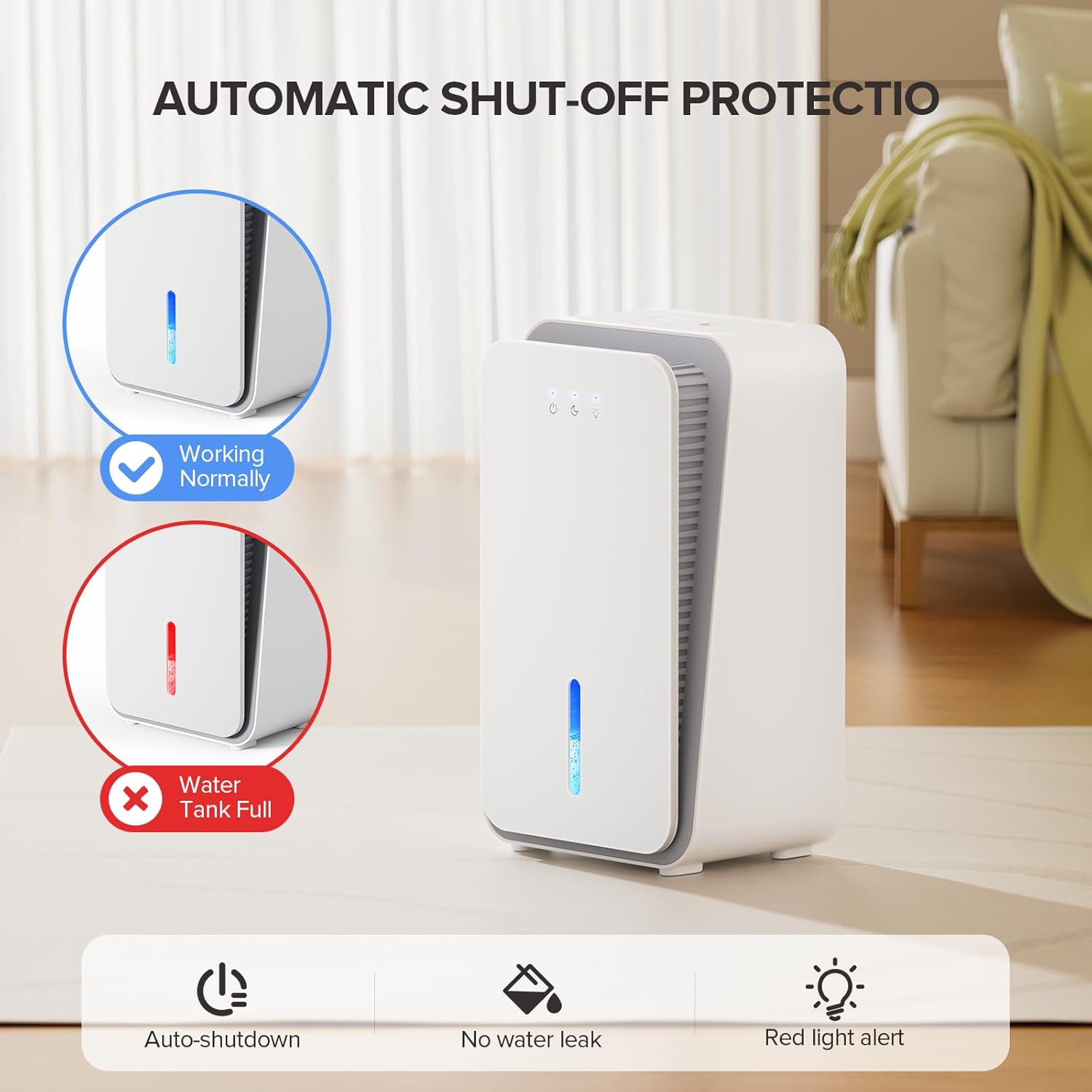 Thumbnail 6 de Onsekin CS08 Dehumidifier with Aromatherapy, Sleep Mode and 7-Colour Lighting