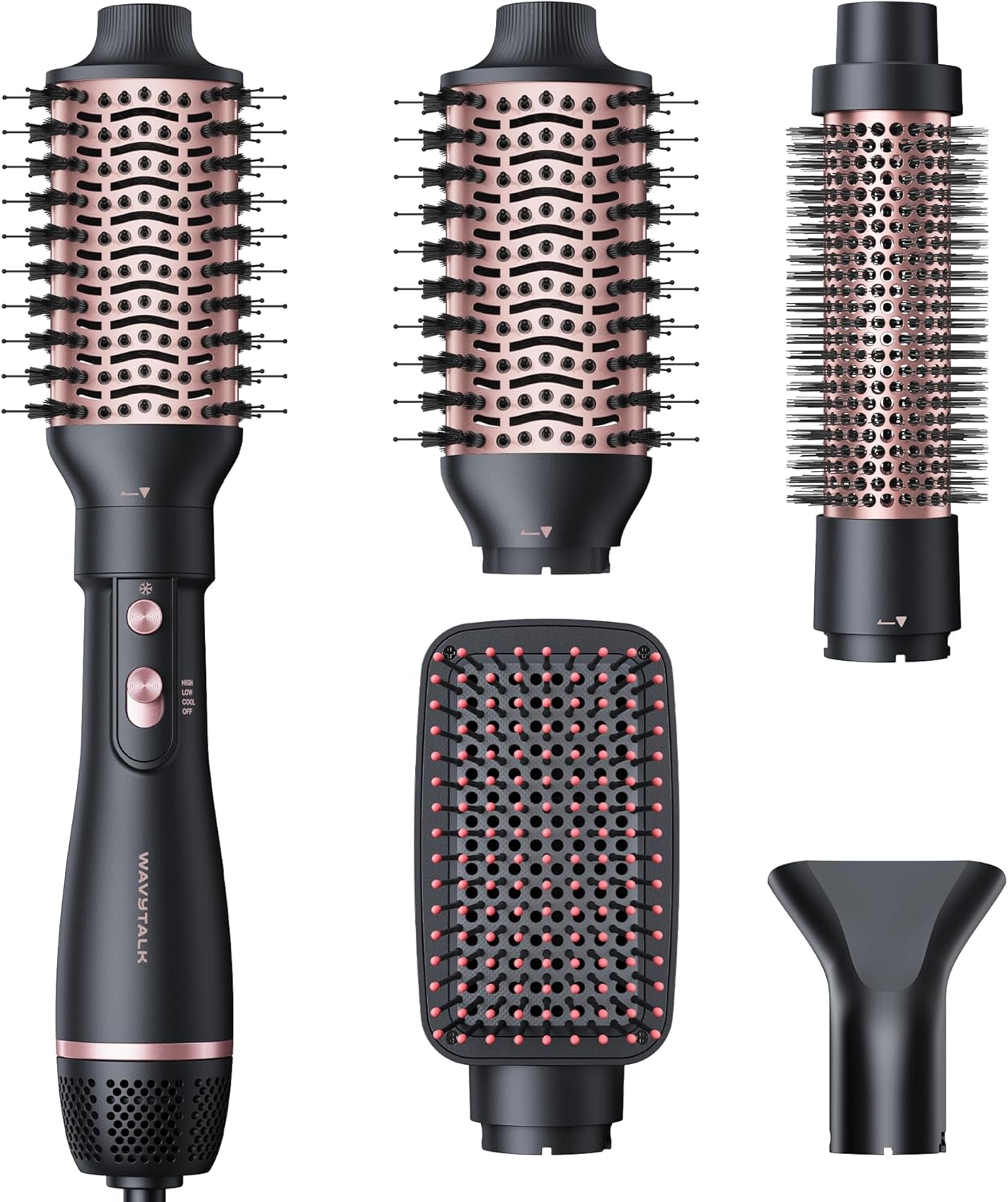 Detalle de Wavytalk Air Sculpt 4-in-1 Hair Dryer Brush Set (1050W) — Blowout Brush Styler for Volume, Smoothing & Straightening