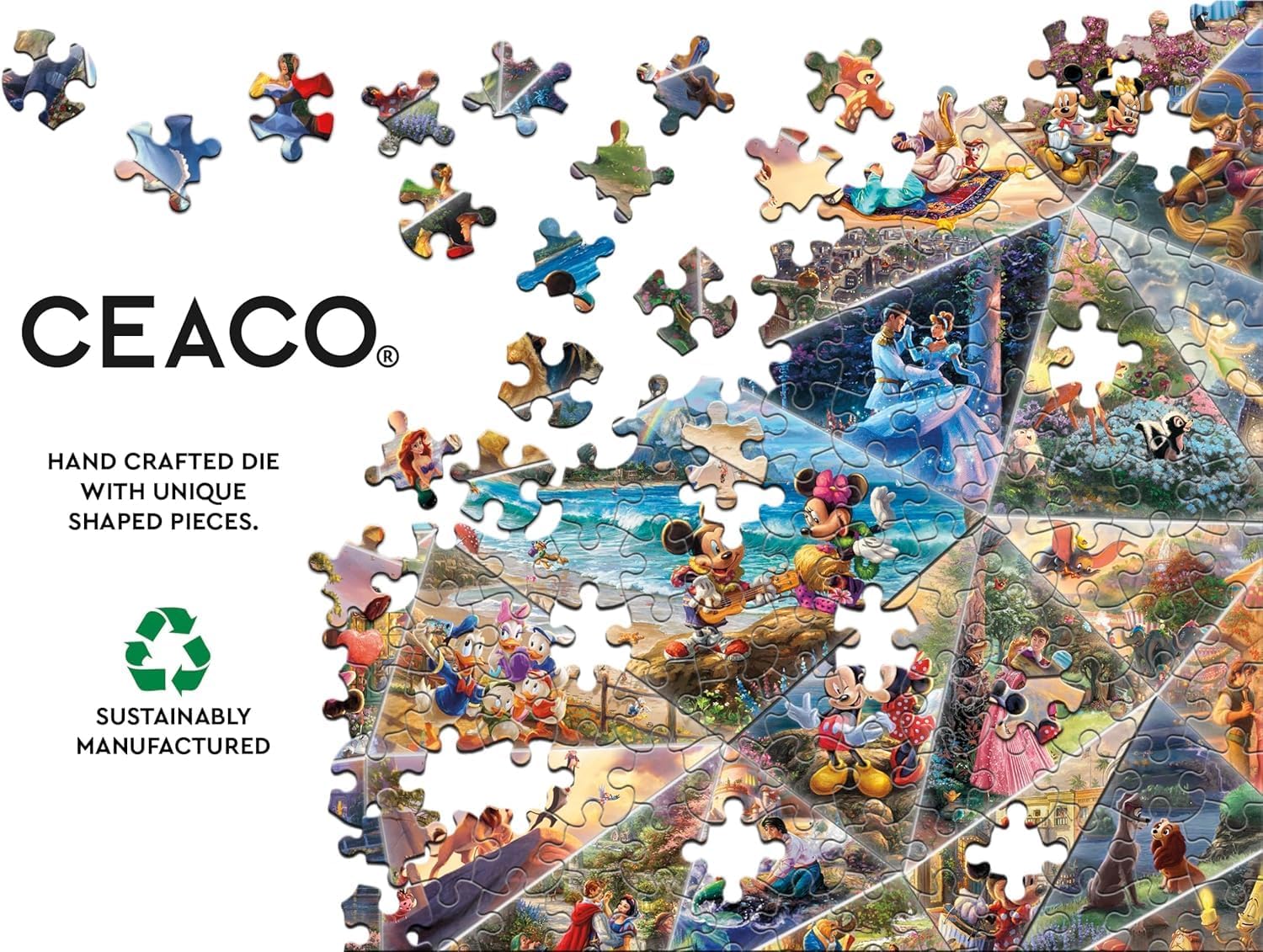 Detalle de CEACO Buffalo Games Thomas Kinkade Disney Collage 2000-Piece Jigsaw Puzzle (Disney Art Collection)