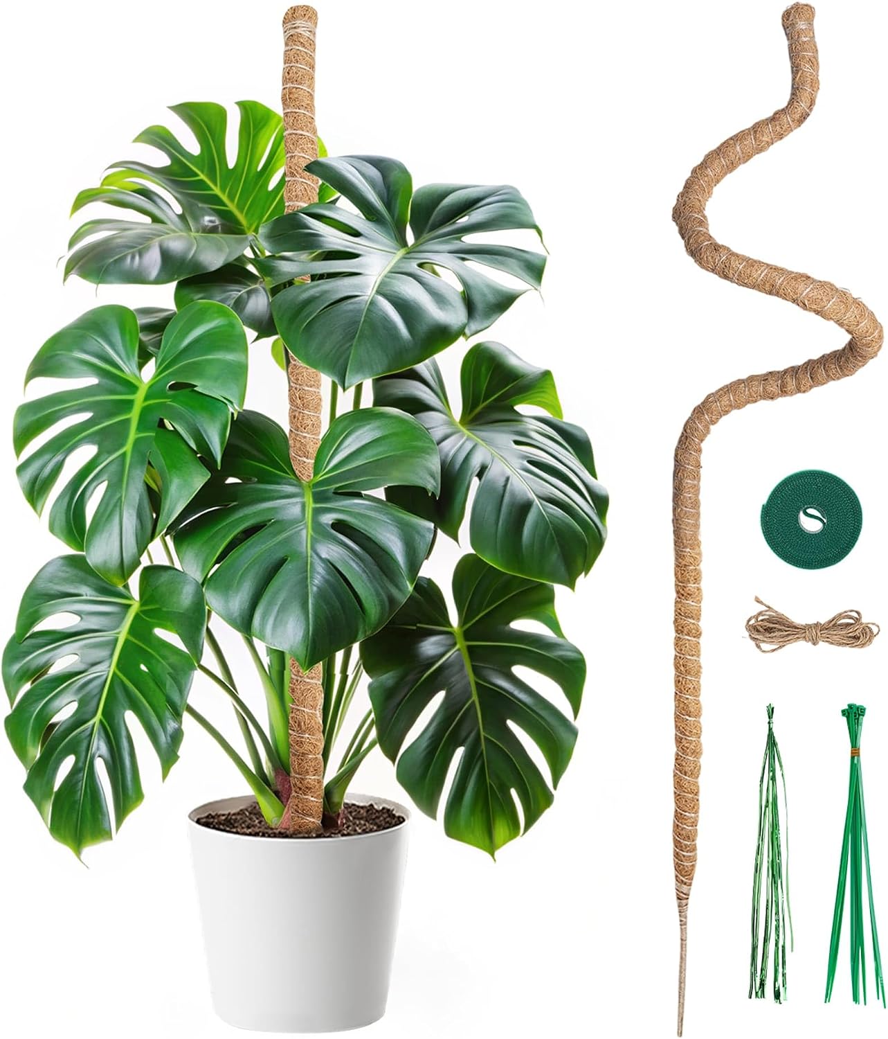 Detalle de Mcbazel Moss Pole 120cm Bendable Coir for Climbing Plants