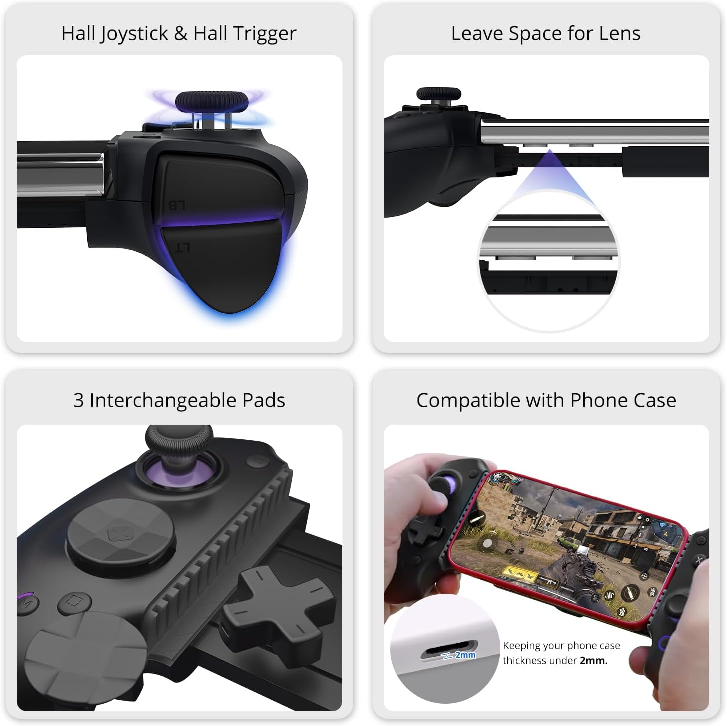 Thumbnail 4 de abxylute S9 Full-Size Gaming Phone Controller for iPhone 15/16, iPad Mini 6/7 and Android – UK Edition