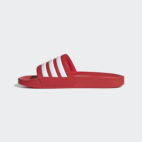 Detalle de adidas Adilette Comfort Slides: Zuecos Unisex para adulto en Vivid Red Cloud White, talla 40.5 EU