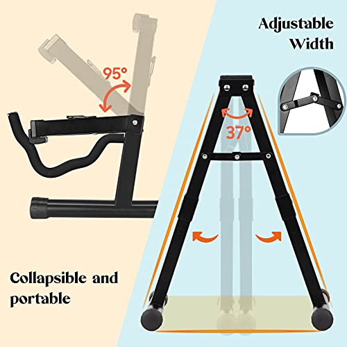 Detalle de CAHAYA Support Guitare Universel Pliable – Stand robuste et compact pour guitares acoustique, électrique et basse