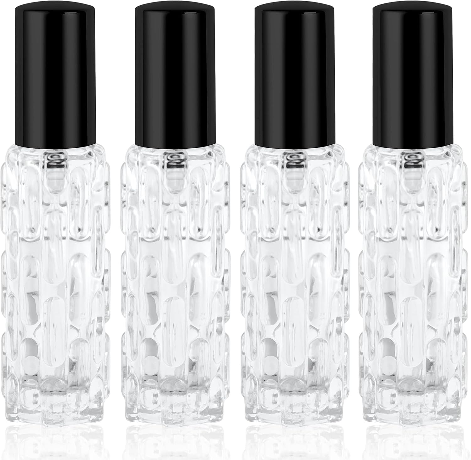 Detalle de LOPHE flacons de parfum vides rechargeables Nior – vaporisateur de voyage 4 x 10 ml, mini portable anti-fuites