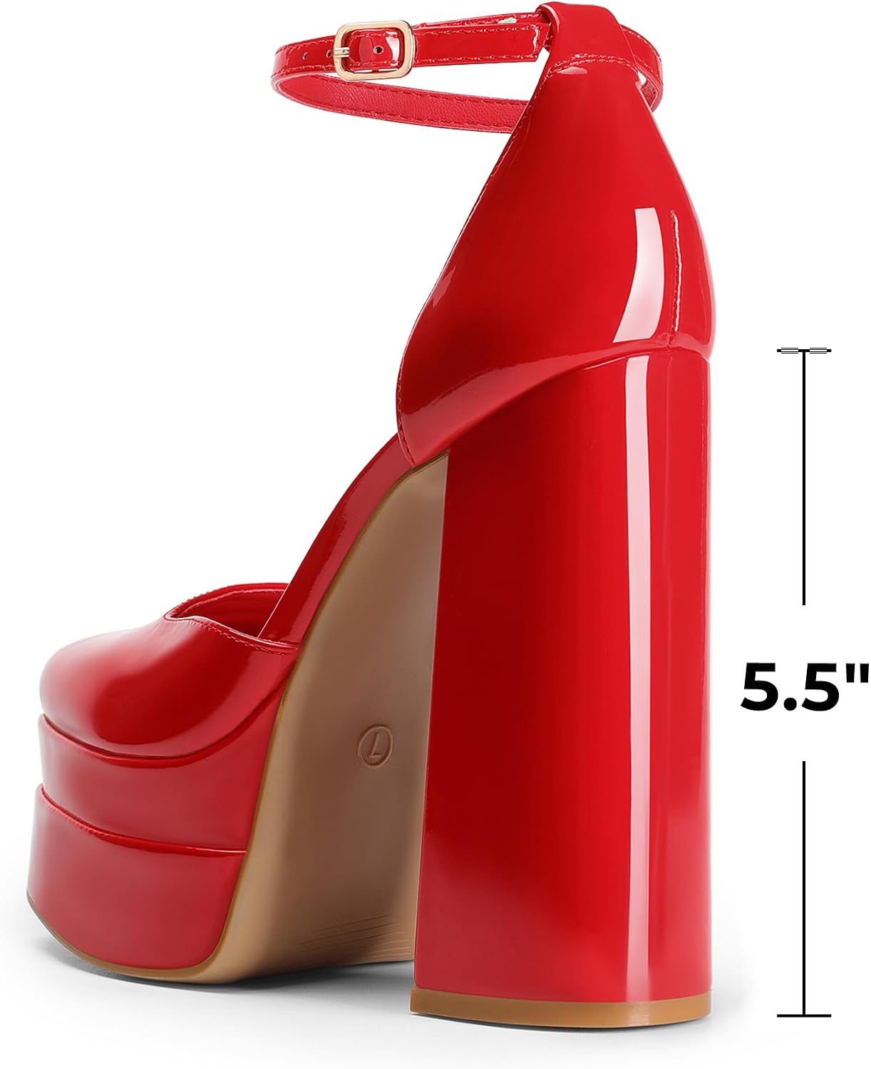 Detalle de DREAM PAIRS Sdpu2319w Women's Platform Pumps with Square Toe and Ankle Strap