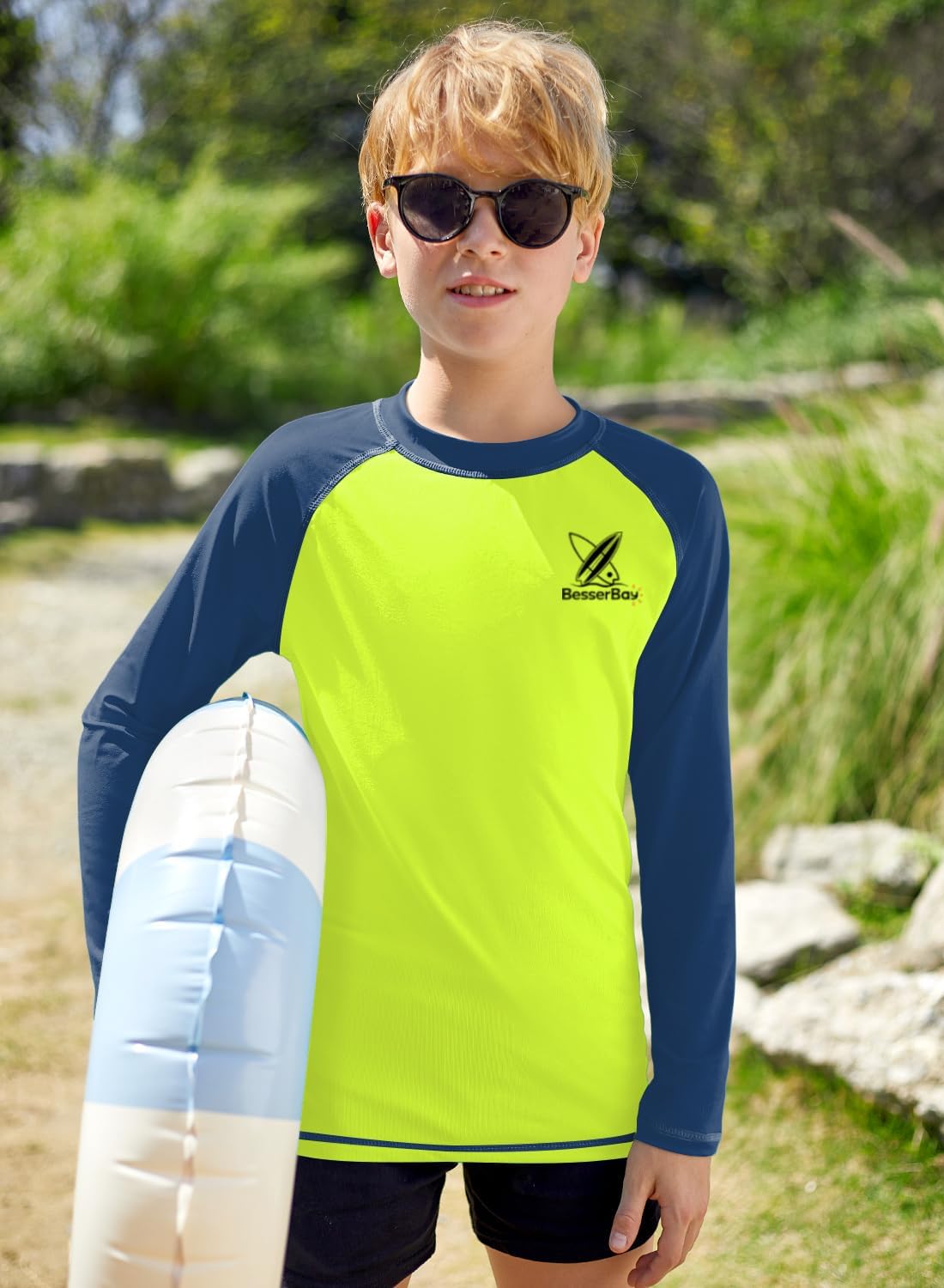 Detalle de BesserBay Kinder UV Shirt UPF 50+ Langarm Rashguard – Größe 110–150