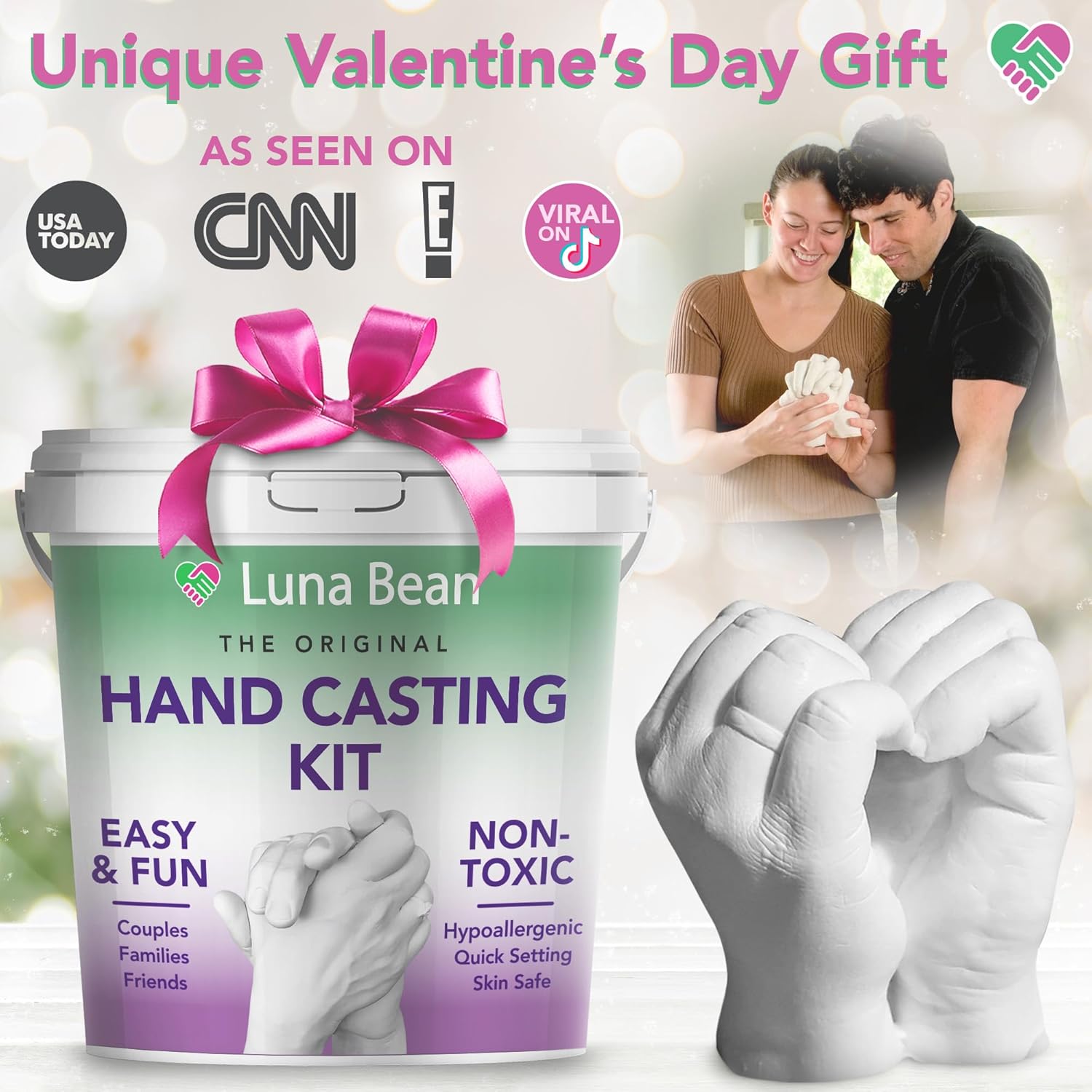 Thumbnail 1 de Luna Bean Hand Casting Kit 2 Hands 🖐️