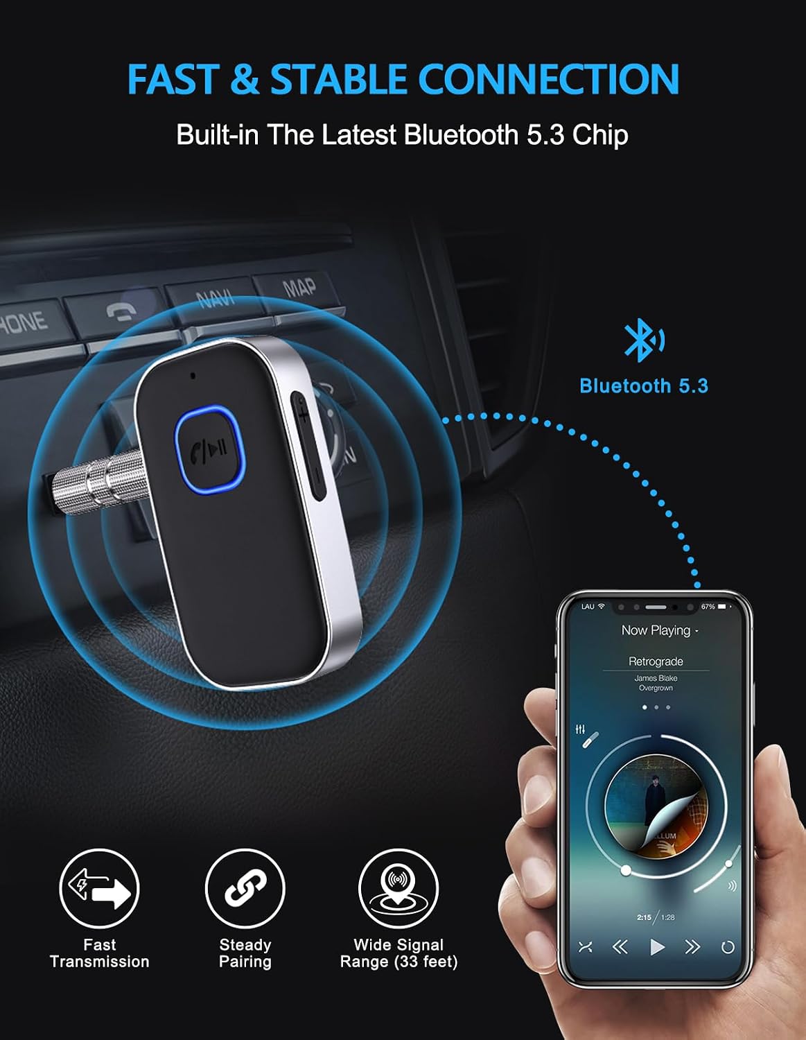 Thumbnail 2 de Babacom Bluetooth Receiver 5.3 for aux music