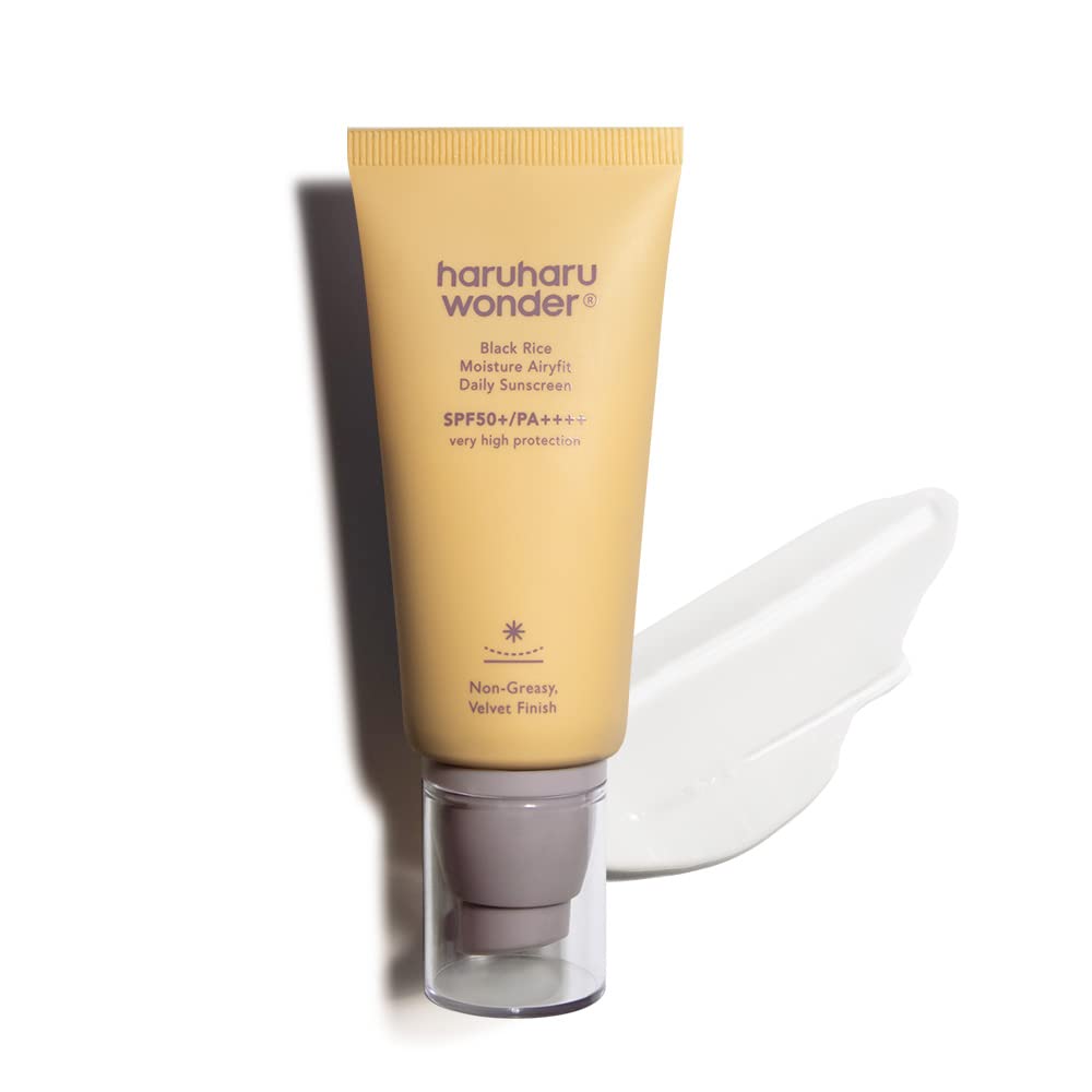 Detalle de Haruharu Wonder Black Rice Moisture Airyfit Daily Sunscreen – nicht fettendes Velvet Finish, 50ml