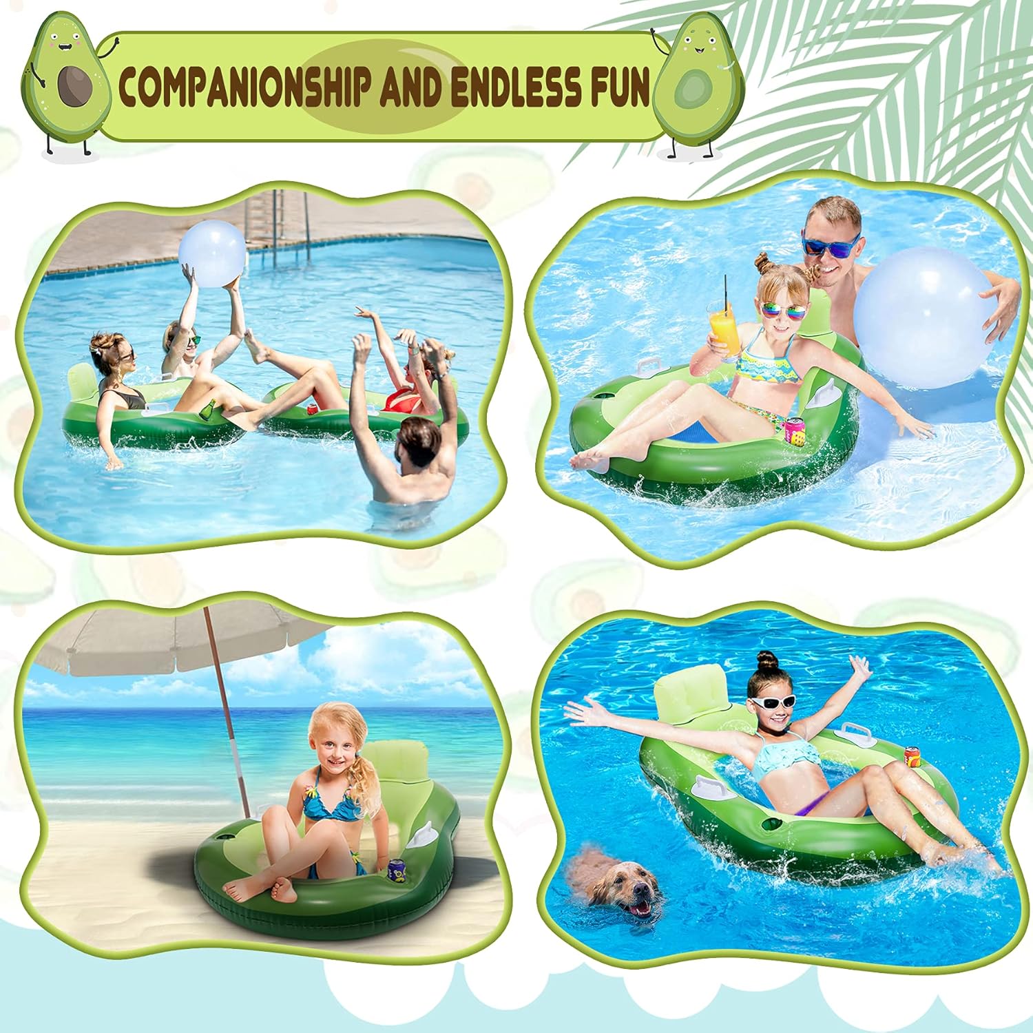 Thumbnail 6 de COOLJOYA Aufblasbare Schwimmliege – Luftmatratze für Pool, Strand und Sommerpartys