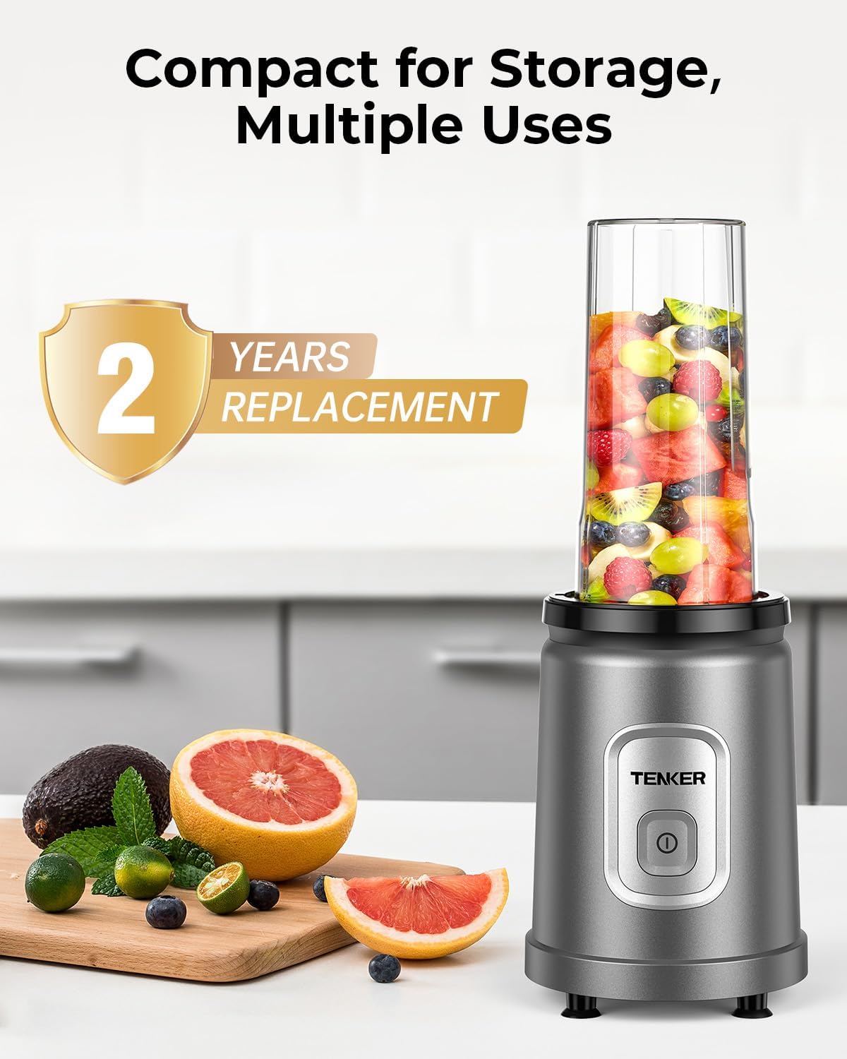 Thumbnail 3 de TENKER Smoothie Blender Personal Size with 2 x 650ml Cups and Grinding Cup