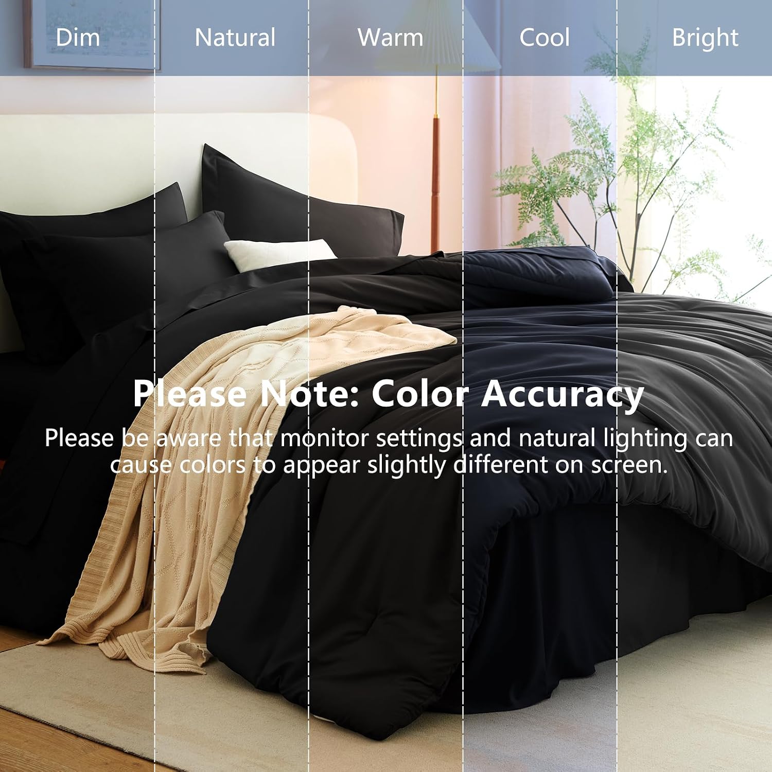 Thumbnail 5 de CozyLux Queen Comforter Set 7pc