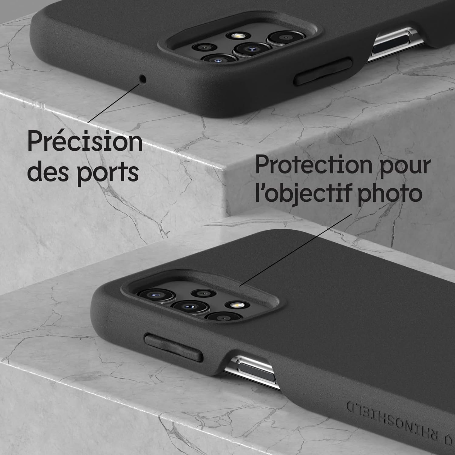 Thumbnail 3 de RhinoShield SolidSuit pour Samsung Galaxy A14 (4G/5G) – coque fine mate en carbone, absorption des chocs