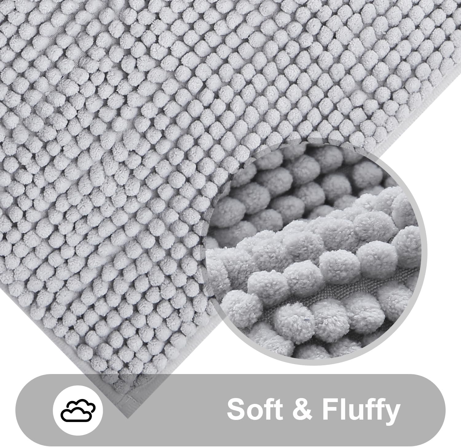 Detalle 2 de smiry Non Slip Chenille Bath Mat 40 x 60 cm