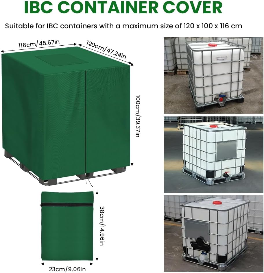 Detalle 2 de AOOWU 5061576 IBC Tank Cover, 1000 L, Waterproof 210D Oxford Fabric